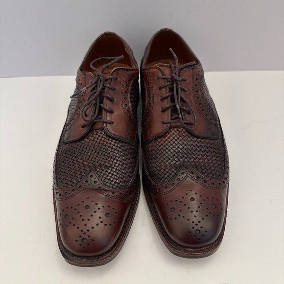 Allen Edmonds Liden Chili Weave Brown Shoes Size 9.5D Model 1994 main image 5